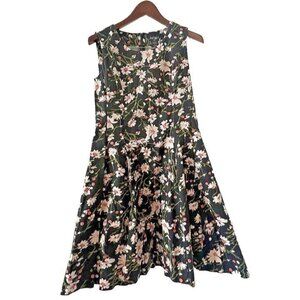 Lord &Taylor Petite 8 Floral Print Fit‎ & Flare Dress WhimsyGoth CottageCore y2k